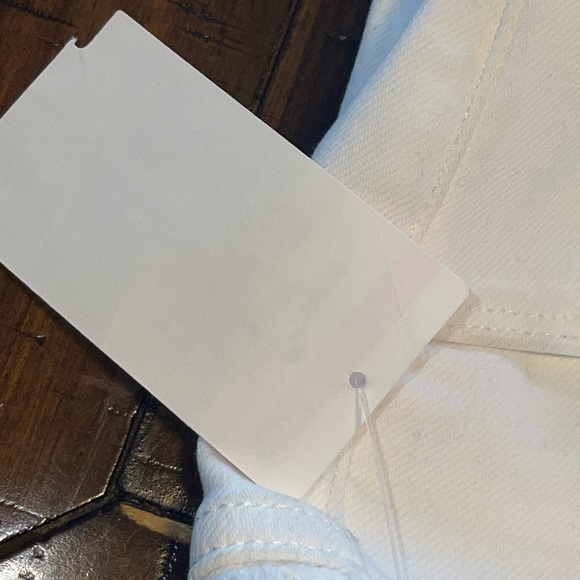 Good American glc1046t white jeans fringe detail NWT Skinny size 24 euro summer - Picture 7 of 10